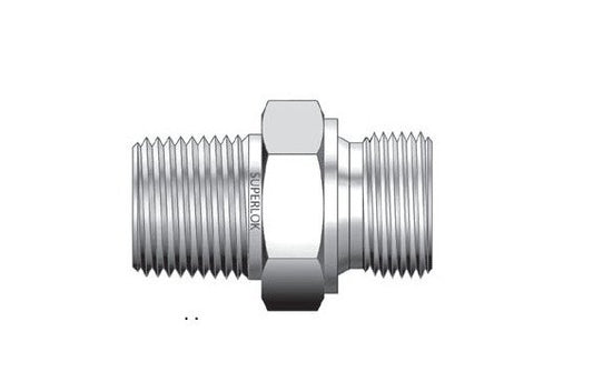 1/2 inch Hex Nipple Fitting - IHN Series NPT/ISO Parallel - Image 1