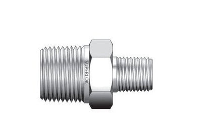 IHRN Series 1/4in to 1/8in Hex Reducing Nipple Fitting - Image 1