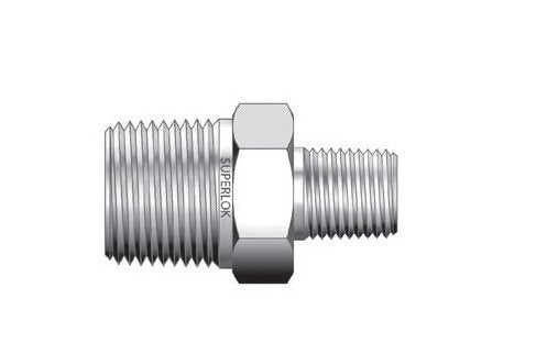 IHRN Series 1/4in to 1/8in Hex Reducing Nipple Fitting - Image 1