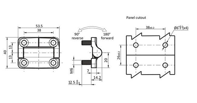 Asymmetric Torque Friction Hinge - 2.7 N.m to Open, 4.5 N.m to Close - Image 2