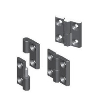 All Electronics Hardware Left Chrome Plated Screw-On Hinge - M6 Flat Head Screw