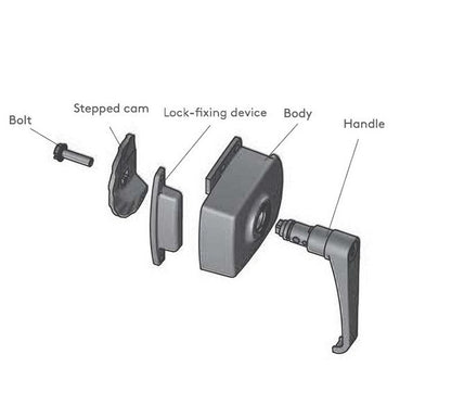 FH333 Cylinder Lock L Handle for HVAC Systems - Image 3