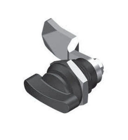 Small Wing Insert Black Powder Coated Quarter Turn Lock - Image 1