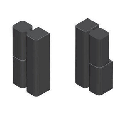 Left Hand Screw-On Hinge - Zinc with Black Powder Coat, M5 Thread - Image 1