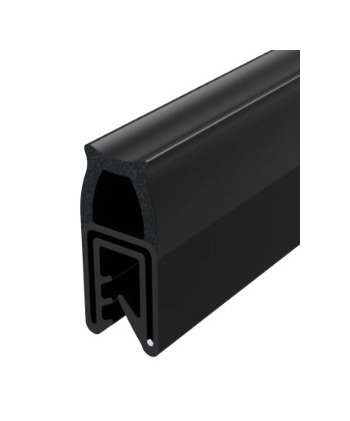 Black Edge Sealing Profile & Protector, 1.0-2.5mm Clamp Range - Image 1