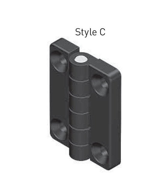 4M6 Chrome Plated Screw-On Hinge with Style C - Image 1