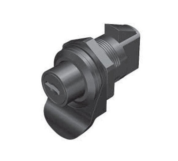 Key Locking Quarter Turn Lock with Perpendicular Latch - Image 1