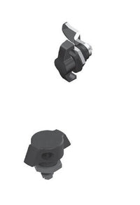 Black Powder Coated Single Padlock Hole Quarter Turn Lock