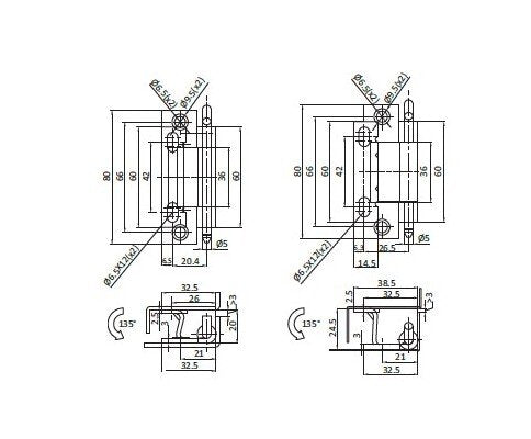 20.0 Inch Stainless Steel 304 Concealed Hinge for Panels - Image 2