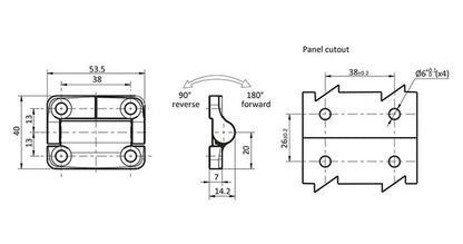 Industrial Friction Hinge - Asymmetric Torque, Black Powder Coated Finish - Image 2