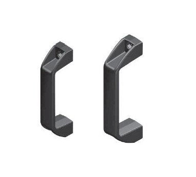 90mm Alum. U Shape Handle, Black Powder Coated, M6 Thread - Image 1