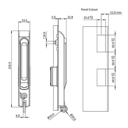 Vandal Resistant Swing Handle with TELCO 7/16 Hex Insert - Image 2
