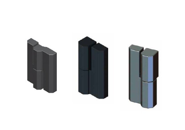 Die-Cast Zinc Right Lift-Off Hinge, Black Powder Finish, Threaded Hole #10;-32 - Image 1