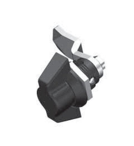 FH751 Key Code Black Powder Coated Wing Knob Lock - Image 1