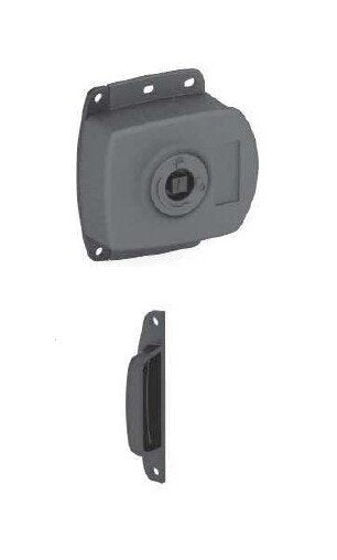 11mm Male Hexagon Die Cast Zinc HVAC Lock - Black Powder Coated - Image 1