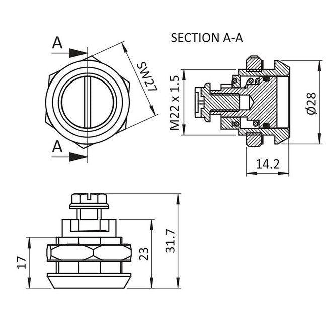 Spring Style Quarter Turn Locks - Industrial-Grade 316 Stainless Steel Slot Lock - Image 2