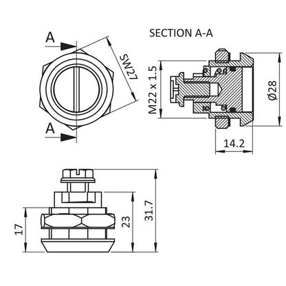 Spring Style Quarter Turn Locks - Industrial-Grade 316 Stainless Steel Slot Lock - Image 2