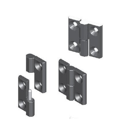 All Electronics Hardware Right Chrome Plated Screw-On Hinge - Image 1