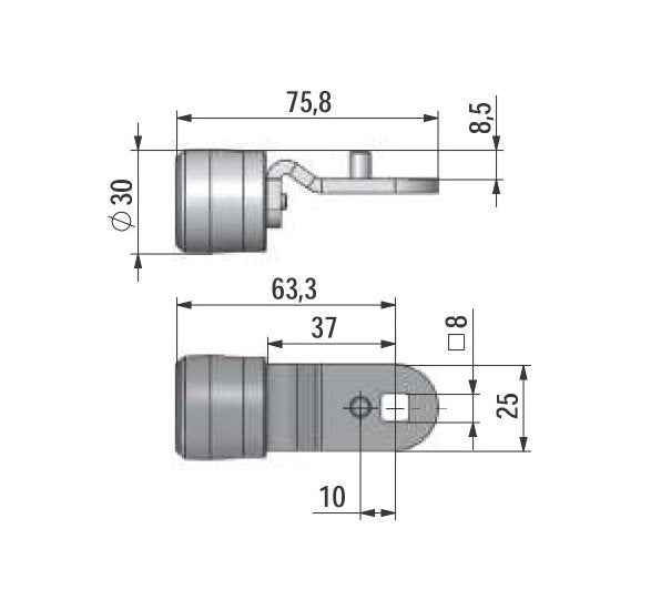 HVAC Fixed Cam with Round Roller for Institutional HVAC Hardware - Image 2
