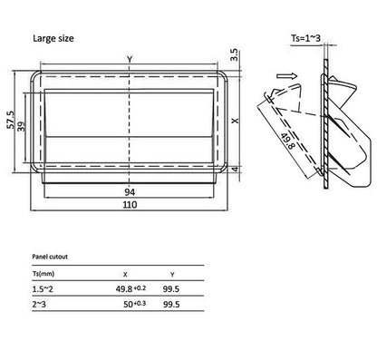 Industrial Polyamide Pocket Pull Handle - Large - Image 2