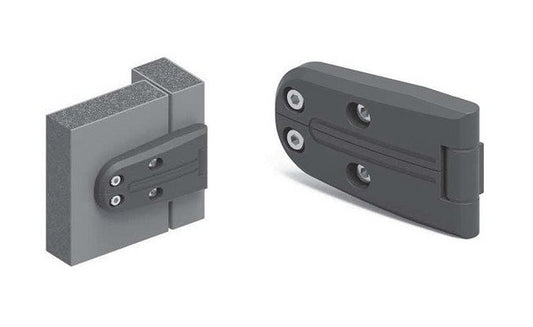 Chrome Plated Die-Cast Zinc HVAC Hinge with Stainless Steel Bolts - Image 1