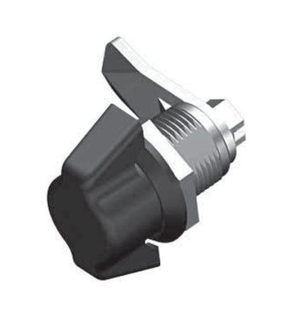 19.5mm Black Powder Coated Small Wing Knob Quarter Turn Lock - Image 1