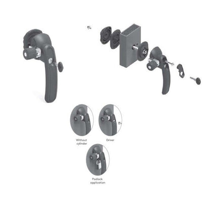 FH333 External Cam HVAC Slide Latch - 50mm Panel Thickness - Image 1