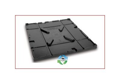 Heavy-Duty Plastic Pallet Top Cap - 48.9 x 45.9 x 2.56 inches - Image 1
