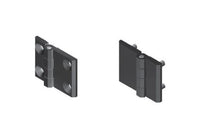 Heavy-Duty M6 Countersunk Screw-On Hinge, Die-Cast Zinc, Black Powder Coated