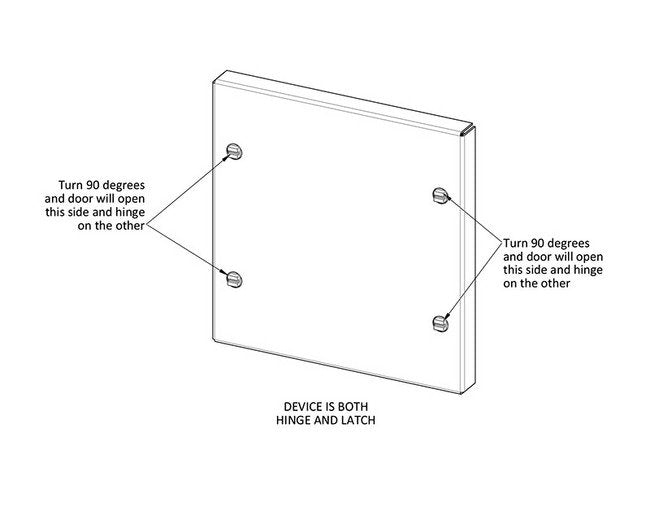Right Latching Concealed Hinge for Industrial Panels - Image 3