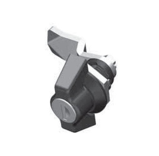 FH333 Key Locking Black Powder Coated Wing Knob Quarter Turn Lock - Image 1