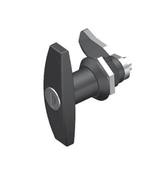 18 GH Key Locking T-Handle Quarter Turn Lock, Chrome Plated - Image 1