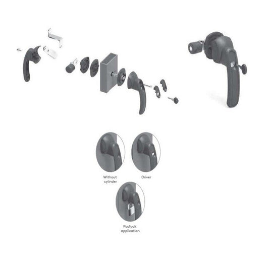 FH333 Internal Cam HVAC Slide Latch - 60mm Panel Thickness - Image 1