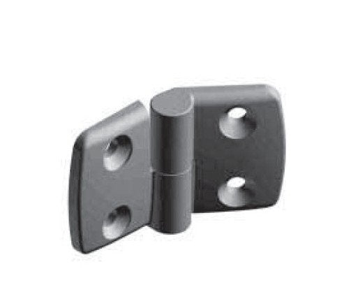 25.0mm Left Hand Plastic Combi Hinge, Black, Glass Fiber Reinforced Nylon - Stainless Steel Pin - Image 1