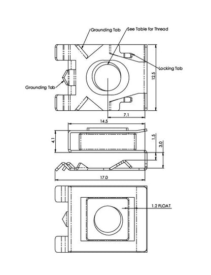 M5-0.8 Thread Size EIA Rail Cage Nut - Industrial-Grade Hardware - Image 2