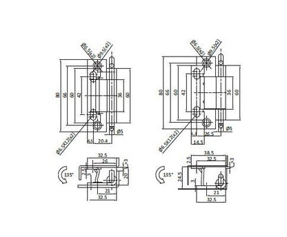 24.5 Inch Mild Steel Concealed Hinge - Industrial Grade - Image 2