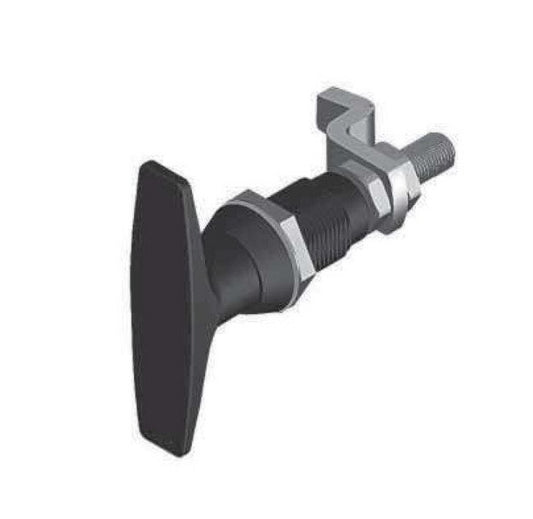 FH751 Key Locking T-Handle Long Shaft Compression Latch, Reversed Cam, 41.1mm Grip Range - Image 1