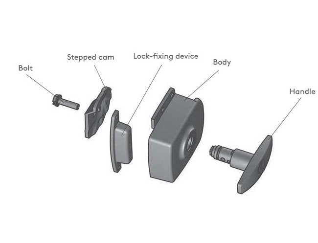 CH751 Cylinder Polyamide HVAC Lock T Handle - Image 3