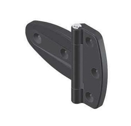 Heavy-Duty Black Screw-On Hinge - All Electronics Hardware K Series - Image 1