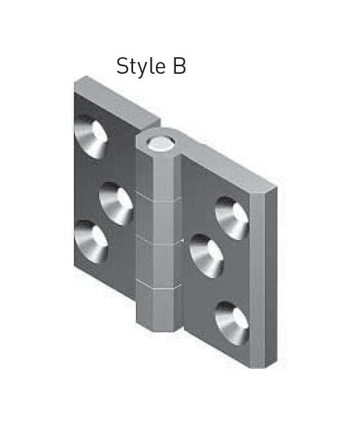 All Electronics Hardware 6 M6 Black Powder Coated Screw-On Hinge with Style B - Image 1