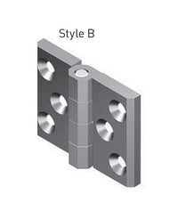 All Electronics Hardware 6 M6 Black Powder Coated Screw-On Hinge with Style B