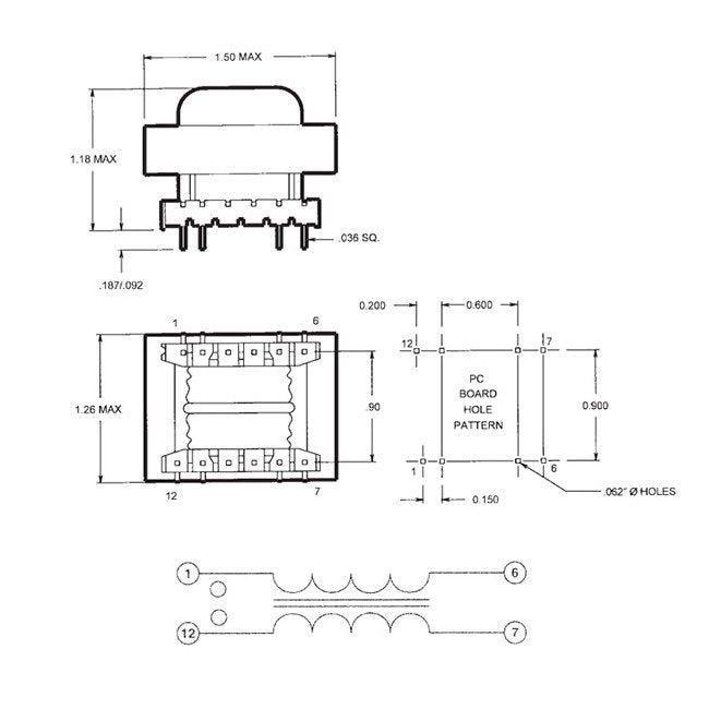 CME Series E-Core Common Mode Inductor - Image 2