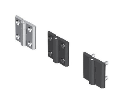M5 Die-Cast Zinc Black Powder Coated Screw-On Hinge - Industrial-Grade Countersunk Screw - Image 1