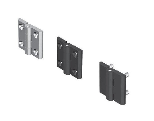 M5 Die-Cast Zinc Black Powder Coated Screw-On Hinge - Industrial-Grade Countersunk Screw - Image 1