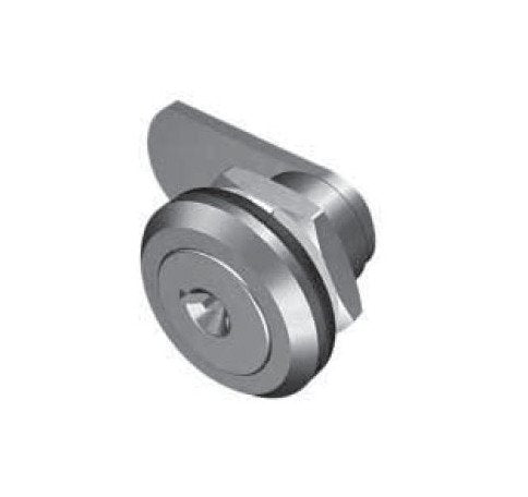 19.5mm Small Keyed Quarter Turn Lock - Chrome Plated Nut Mounting - Image 1