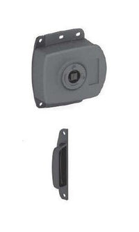 HVAC Lock: Die Cast Zinc Black Powder Coated Body Finish, 5 x 10 Slot Insert
