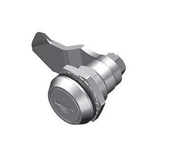 FH2233 Black Powder Coated Small Keyed Quarter Turn Lock - Image 1