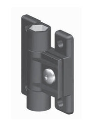 White Friction Hinge - Small Round Screw Hole, Acetal & Polycarbonate, All Electronics Hardware