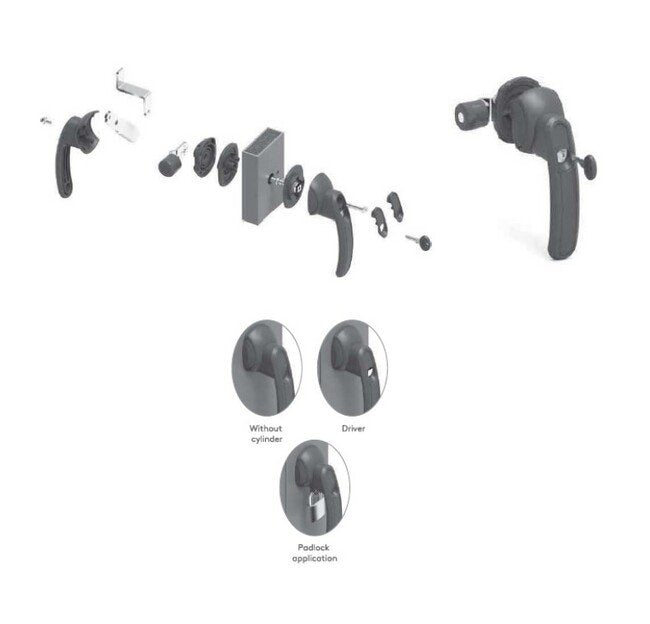 50mm Keyed Alike Internal Cam HVAC Slide Latch - Image 1