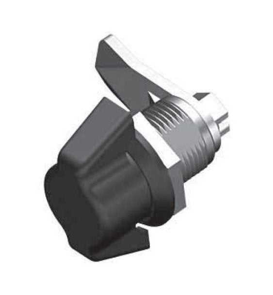 7.5mm Black Powder Coated Small Wing Knob Turn Lock - Image 1